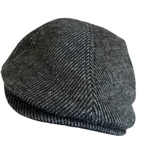 Mens Peaky Blinders Gray Tweed Hat Newsboy Gatsby Flat Flex Grandad Cap L- XL